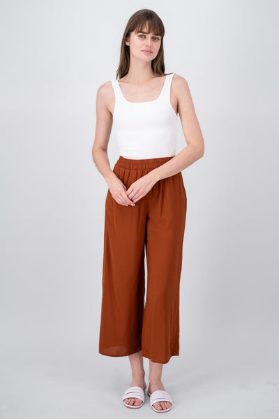 High waist wide leg pant SAND