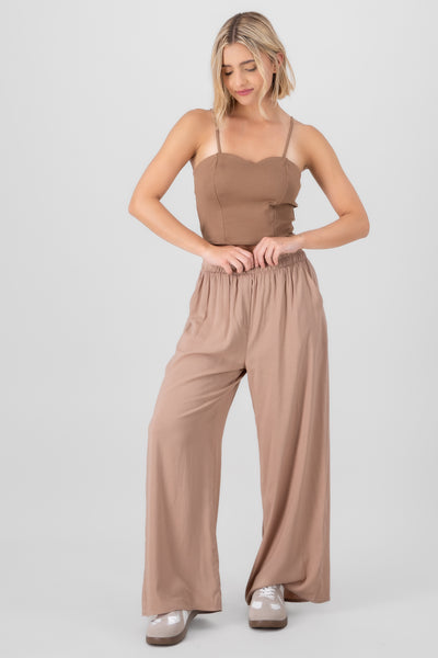 High waist wide leg pant 