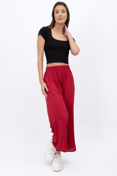 High waist wide leg pant BLACK