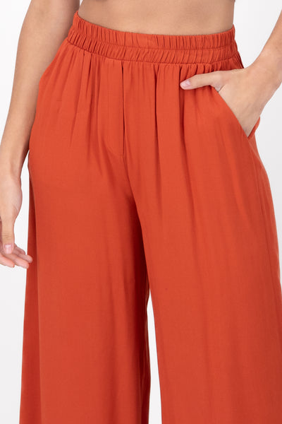 High waist wide leg pant 