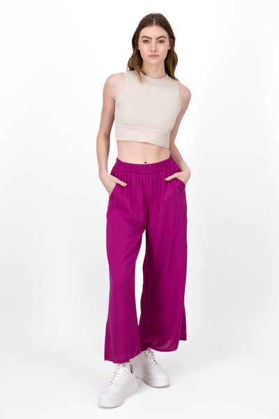 High waist wide leg pant SAND