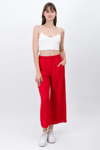 High waist wide leg pant SAND