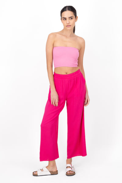 High waist wide leg pant SAND