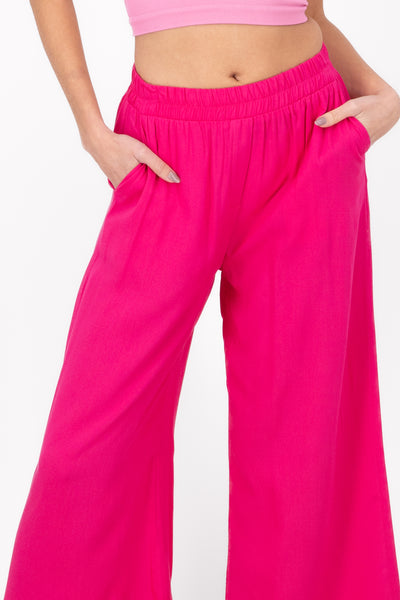 High waist wide leg pant 