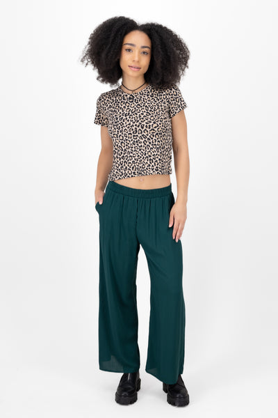 High waist wide leg pant SAND