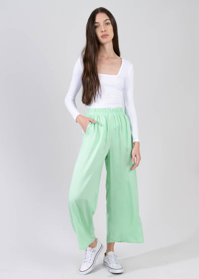 High waist wide leg pant SAND