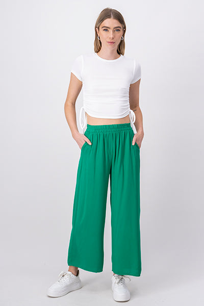 High waist wide leg pant SAND