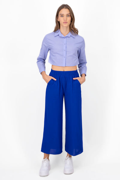 High waist wide leg pant SAND