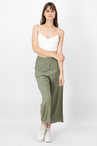 High waist wide leg pant SAND