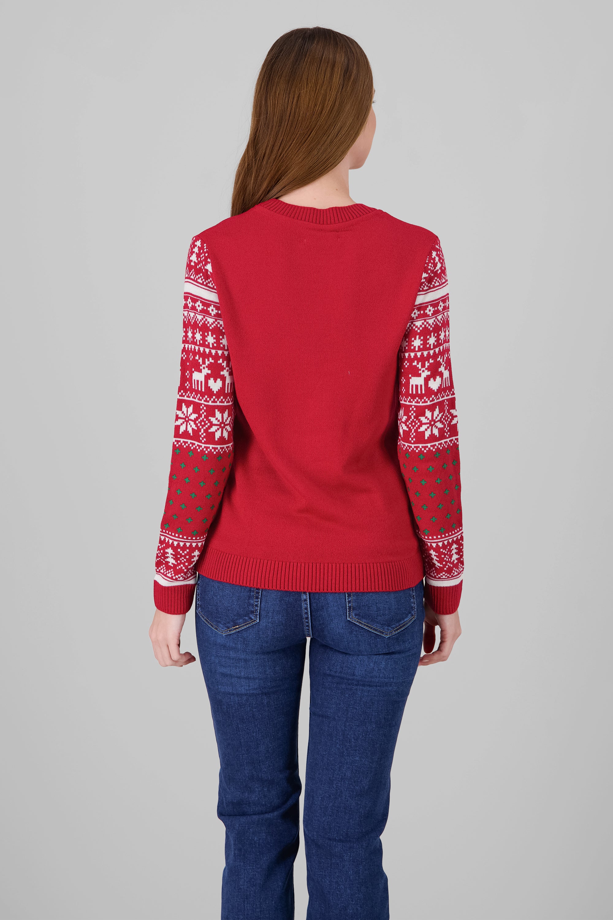 Button up elf sweater RED COMBO