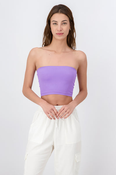 Seamless rib tube top 