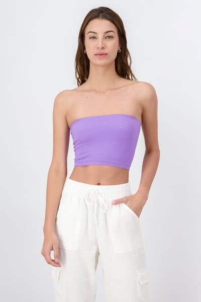 Seamless rib tube top 