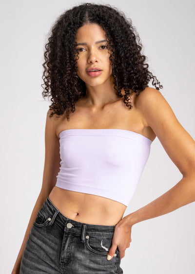 Seamless rib tube top PINK