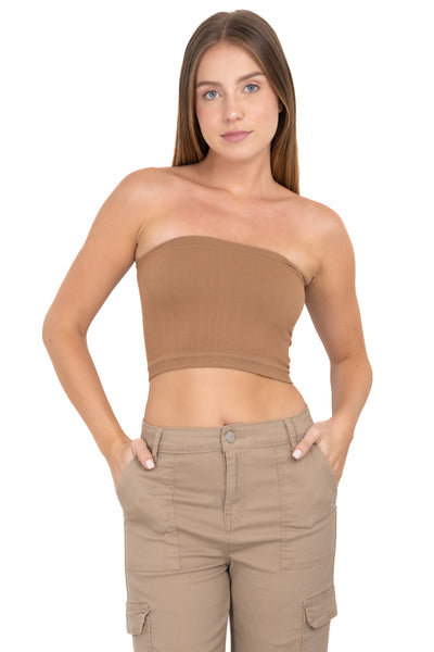 Seamless rib tube top 