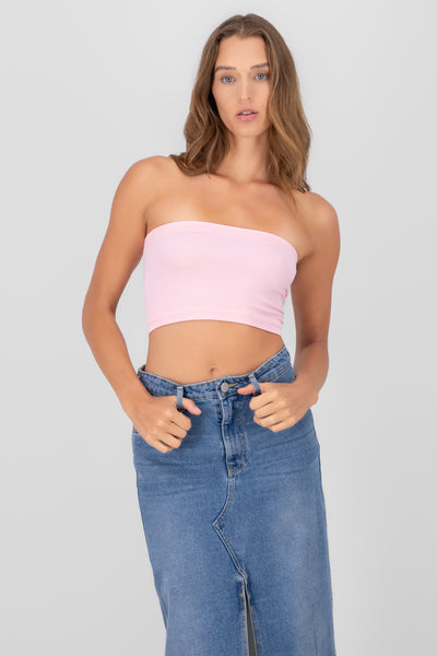 Seamless rib tube top 