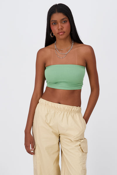 Seamless rib tube top 