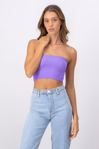 Seamless rib tube top 