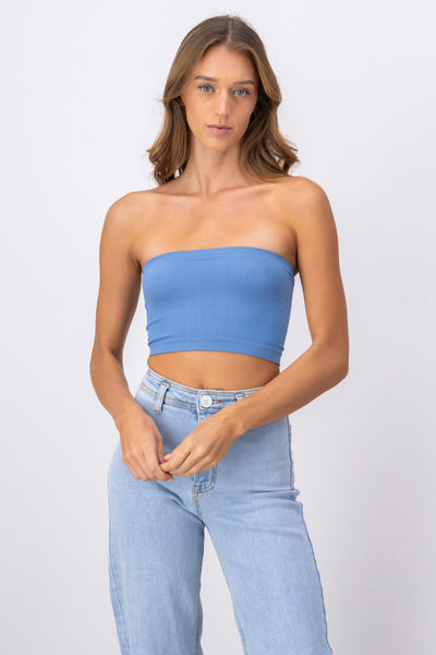 Seamless rib tube top 