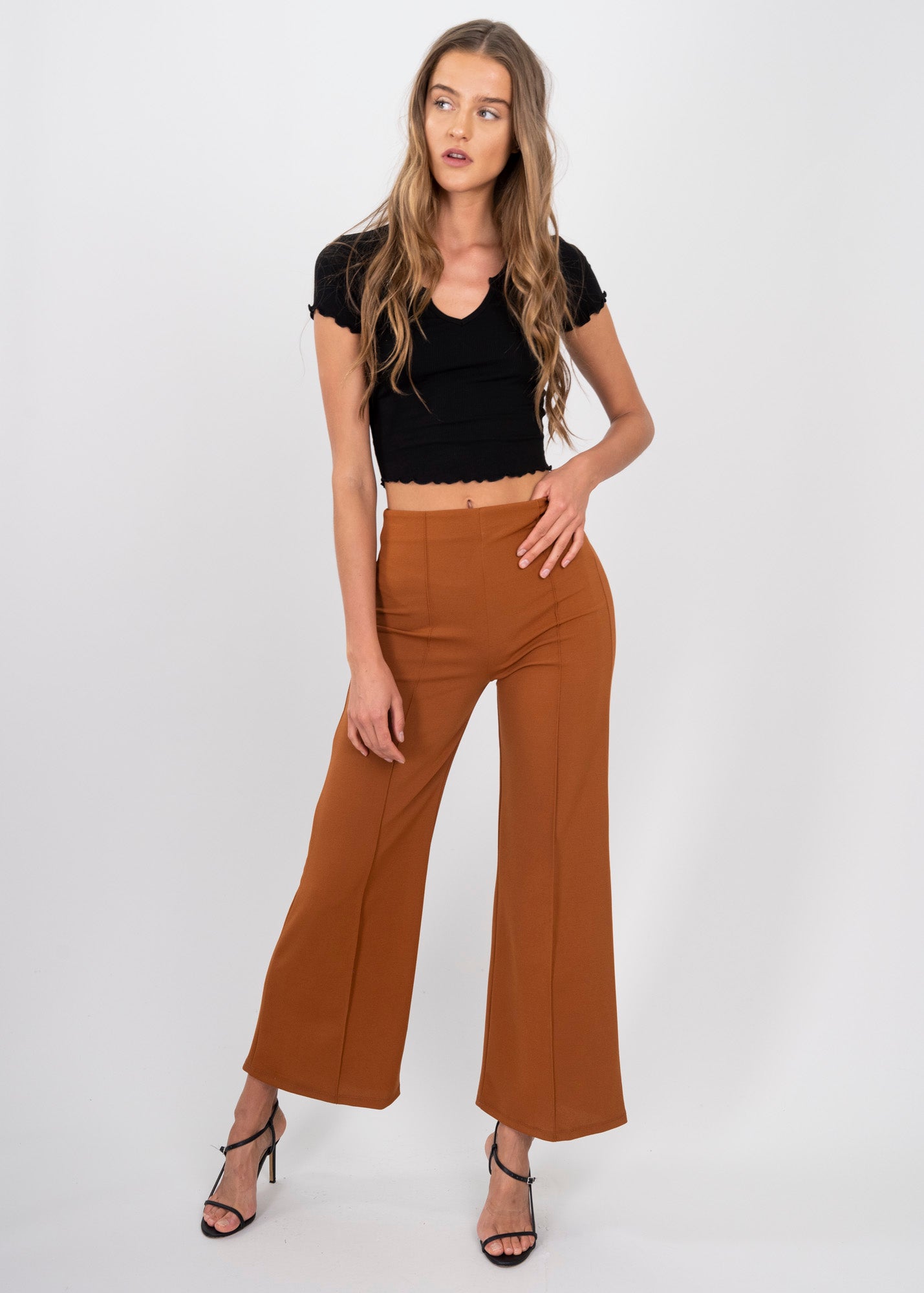 High Waist Wide Leg Pant CAMEL