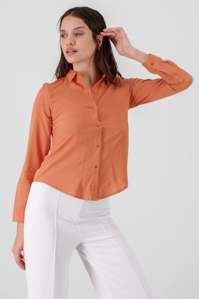 Solid Long Sleeved Blouse 