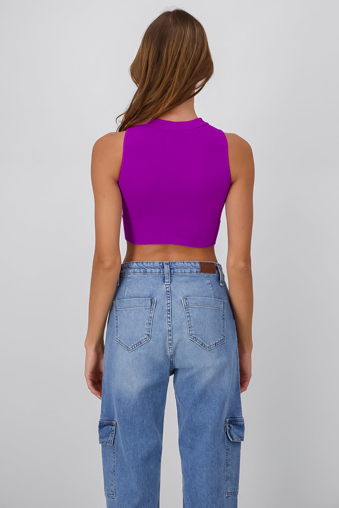 Ribbed Crop Top PLUM