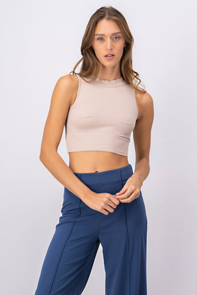 Ribbed Crop Top SAND