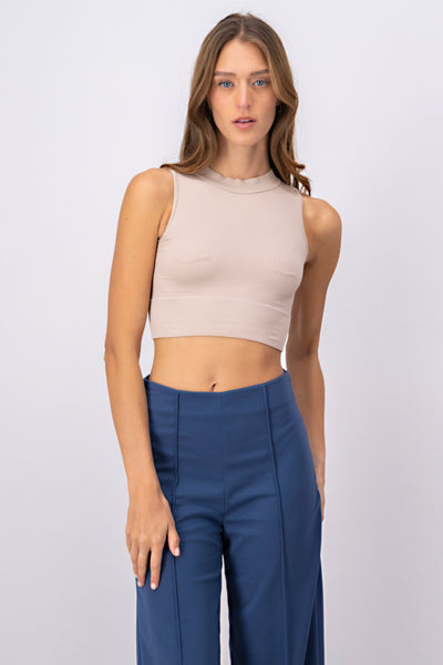 Ribbed Crop Top SAND