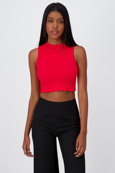 Ribbed Crop Top BLACK