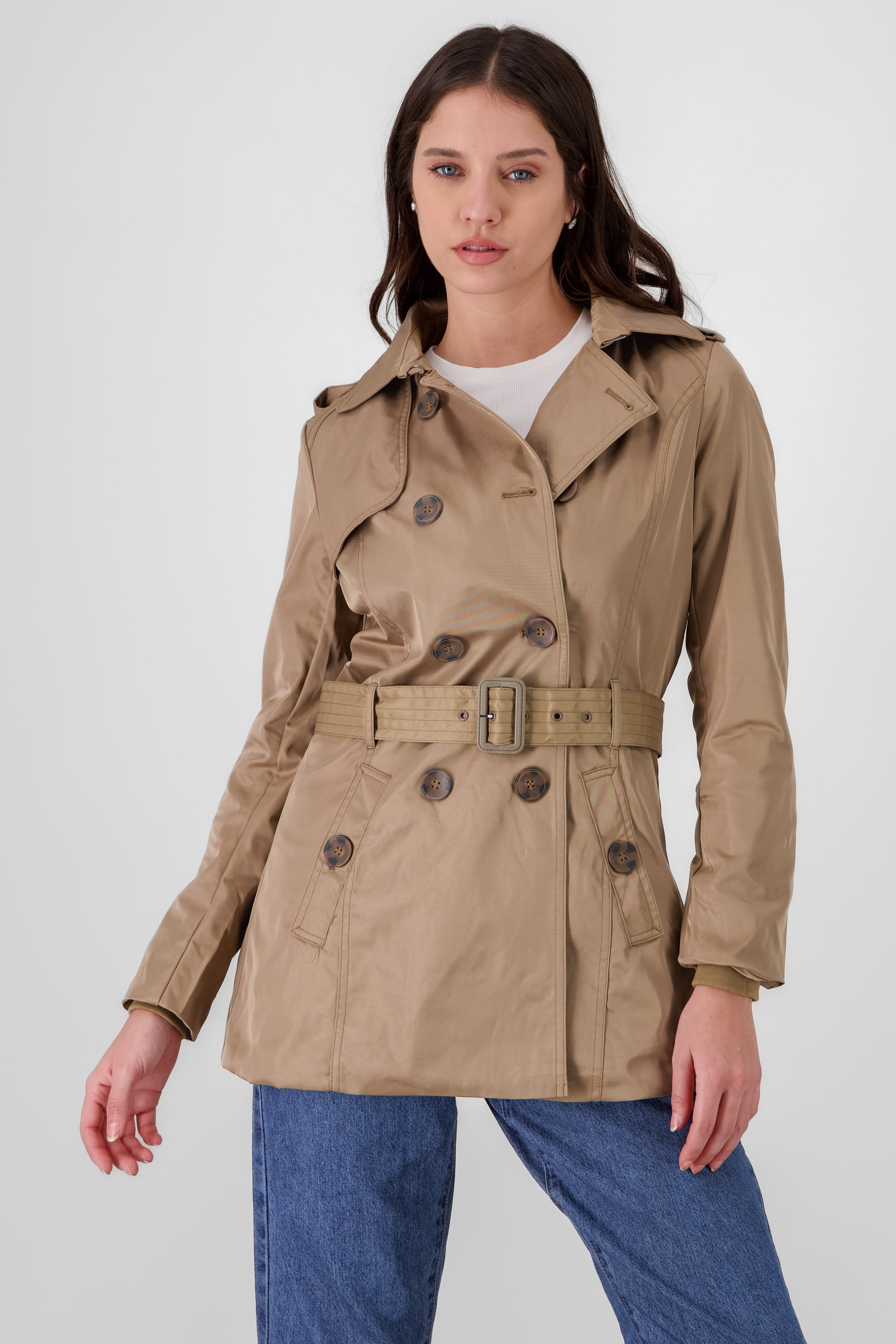 Short trench coat KHAKI