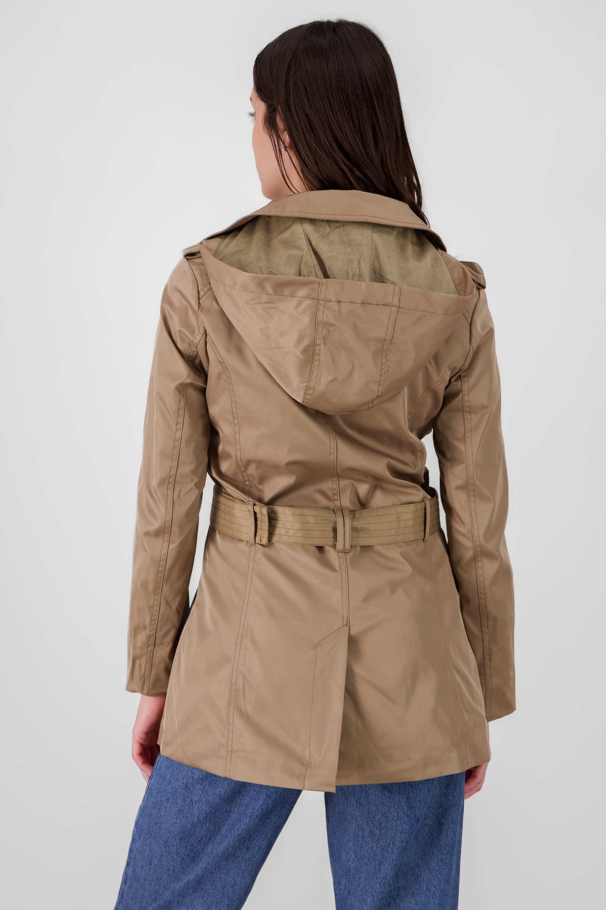 Short trench coat KHAKI