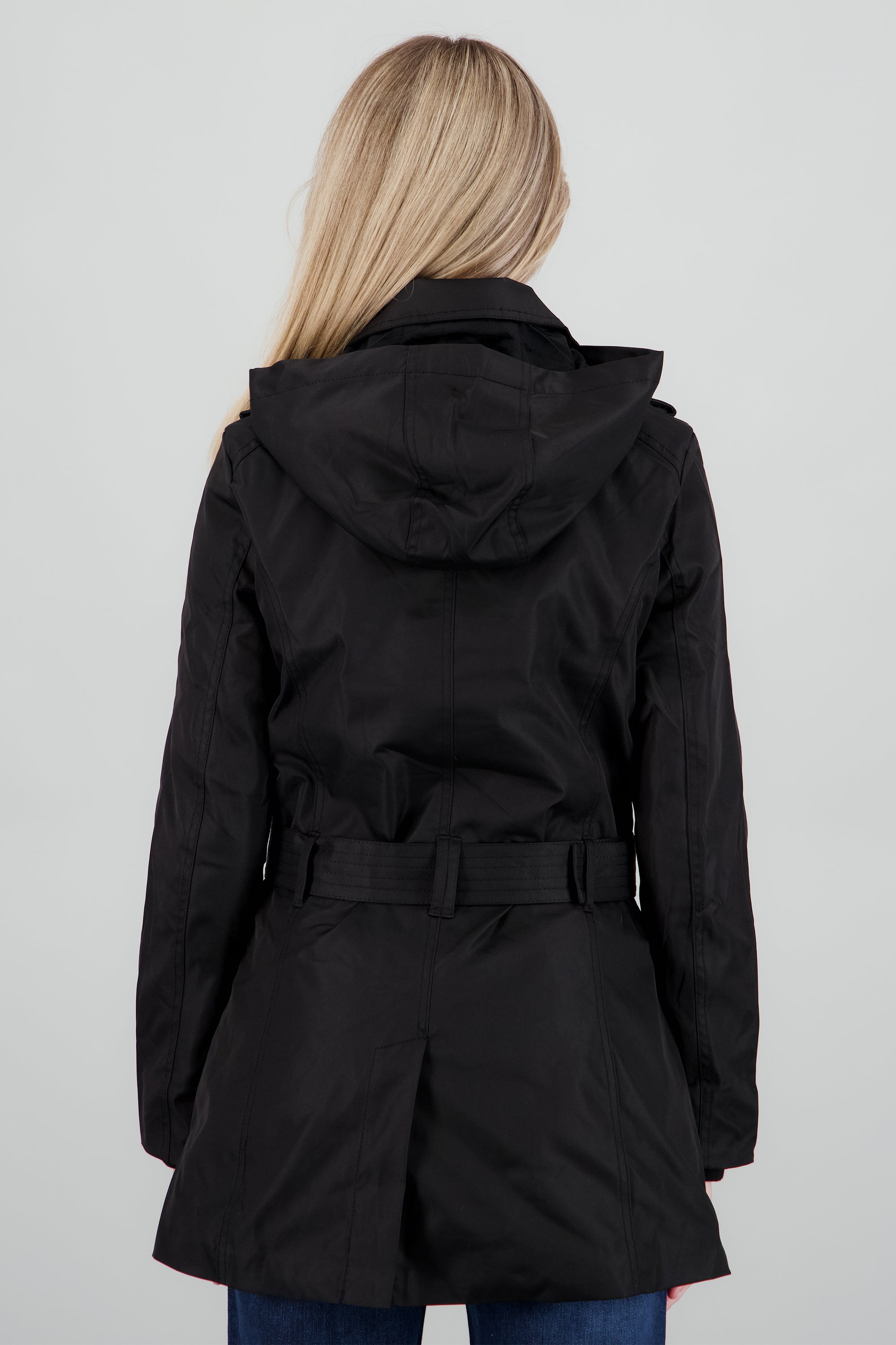 Belted Short Trench Coat