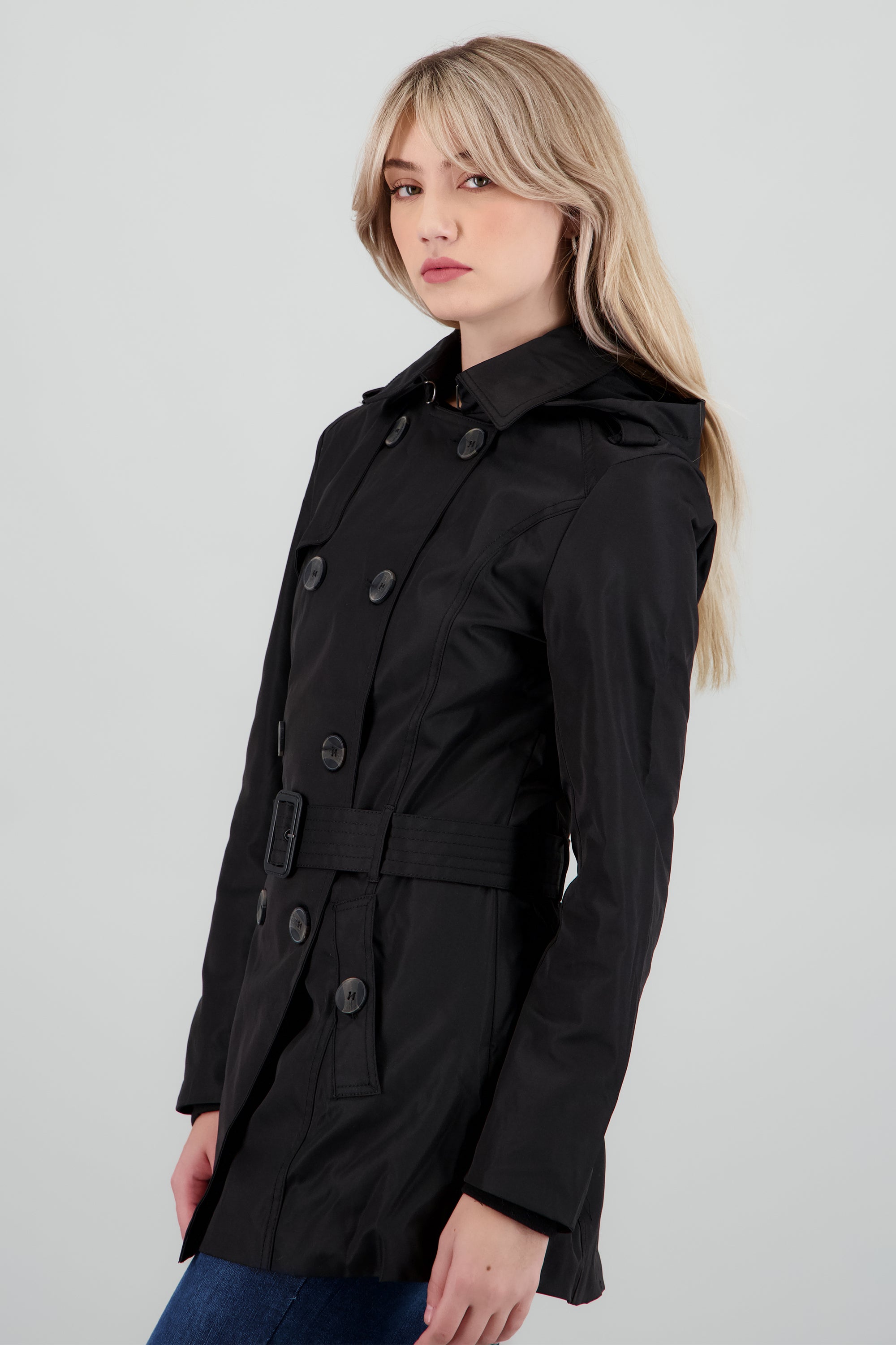Belted Short Trench Coat
