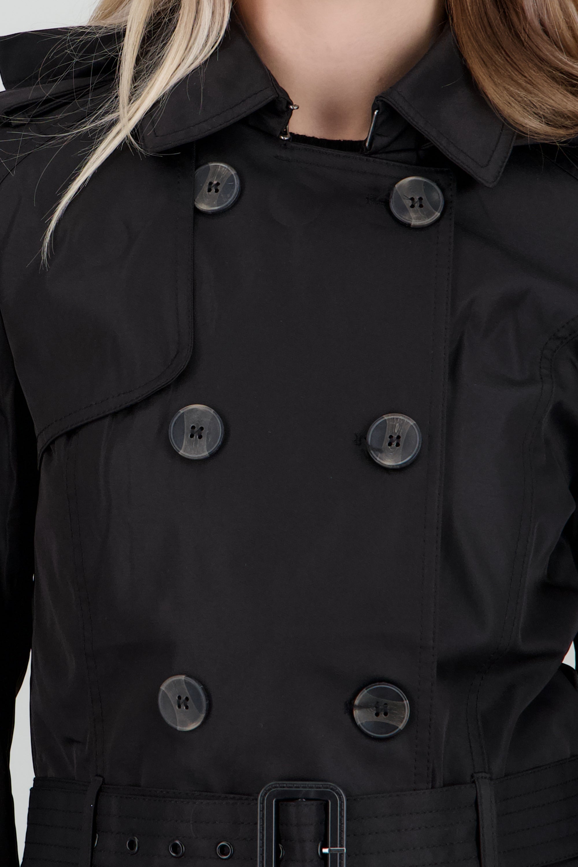 Belted Short Trench Coat