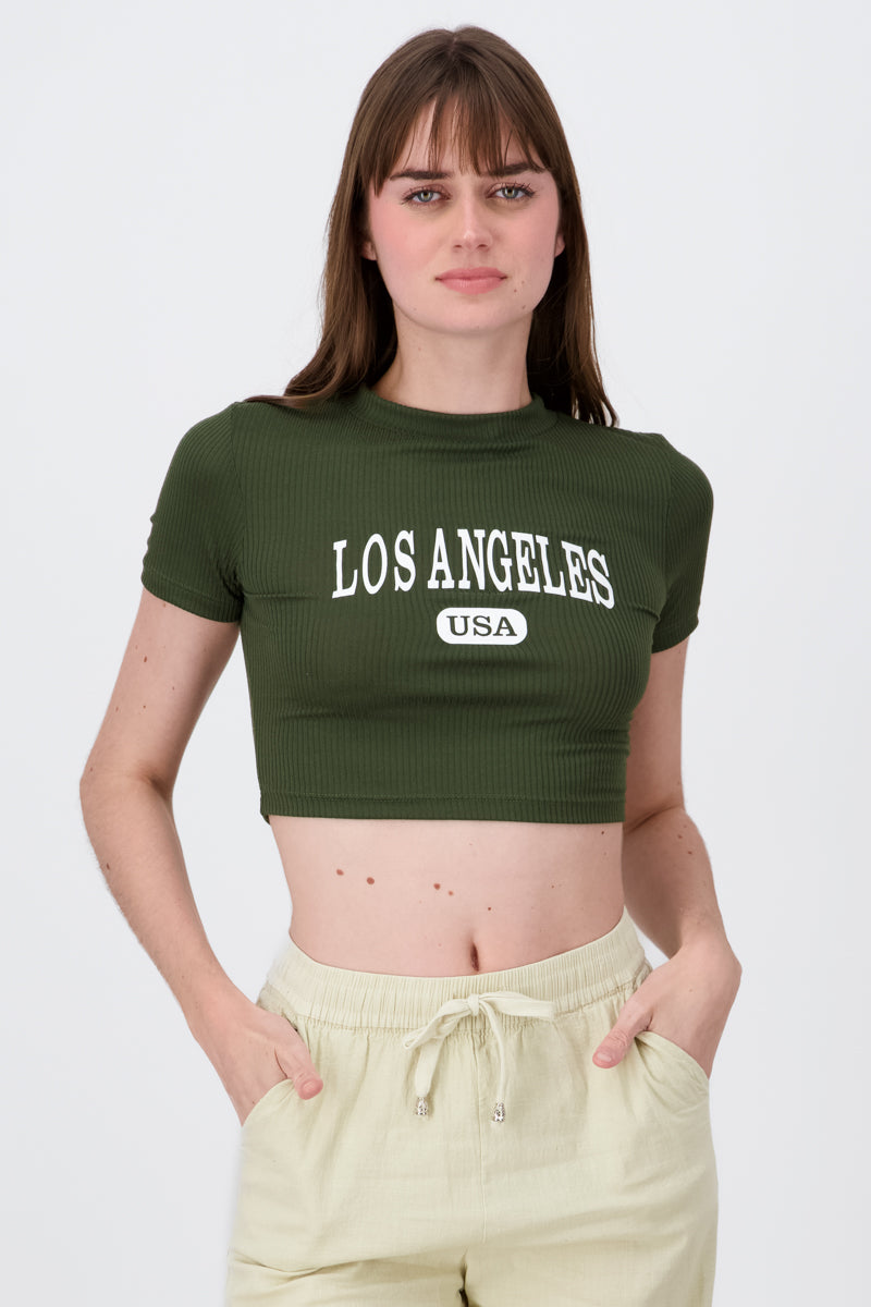 Los Angeles Top FOREST GREEN