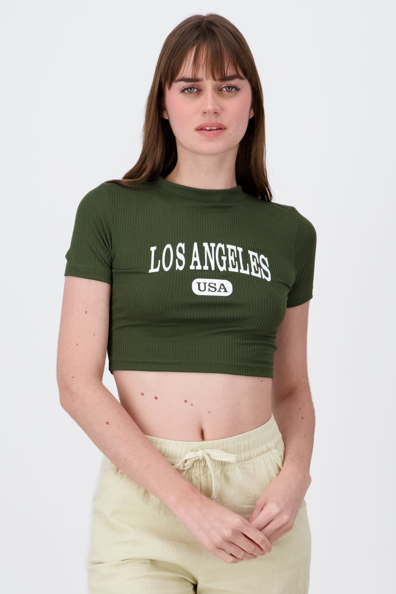 Los Angeles Top FOREST GREEN