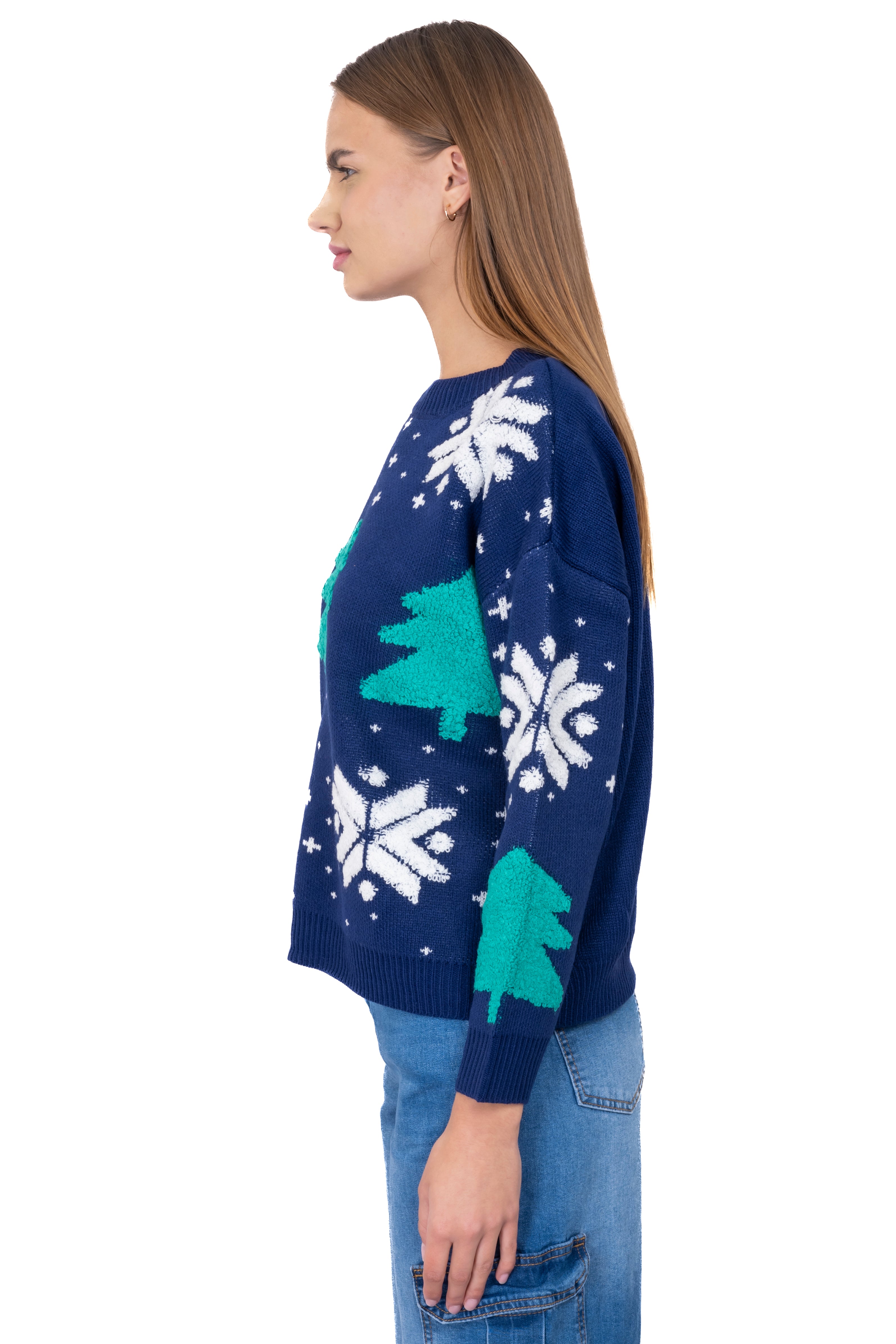 Printed christmas sweater NAVY COMBO