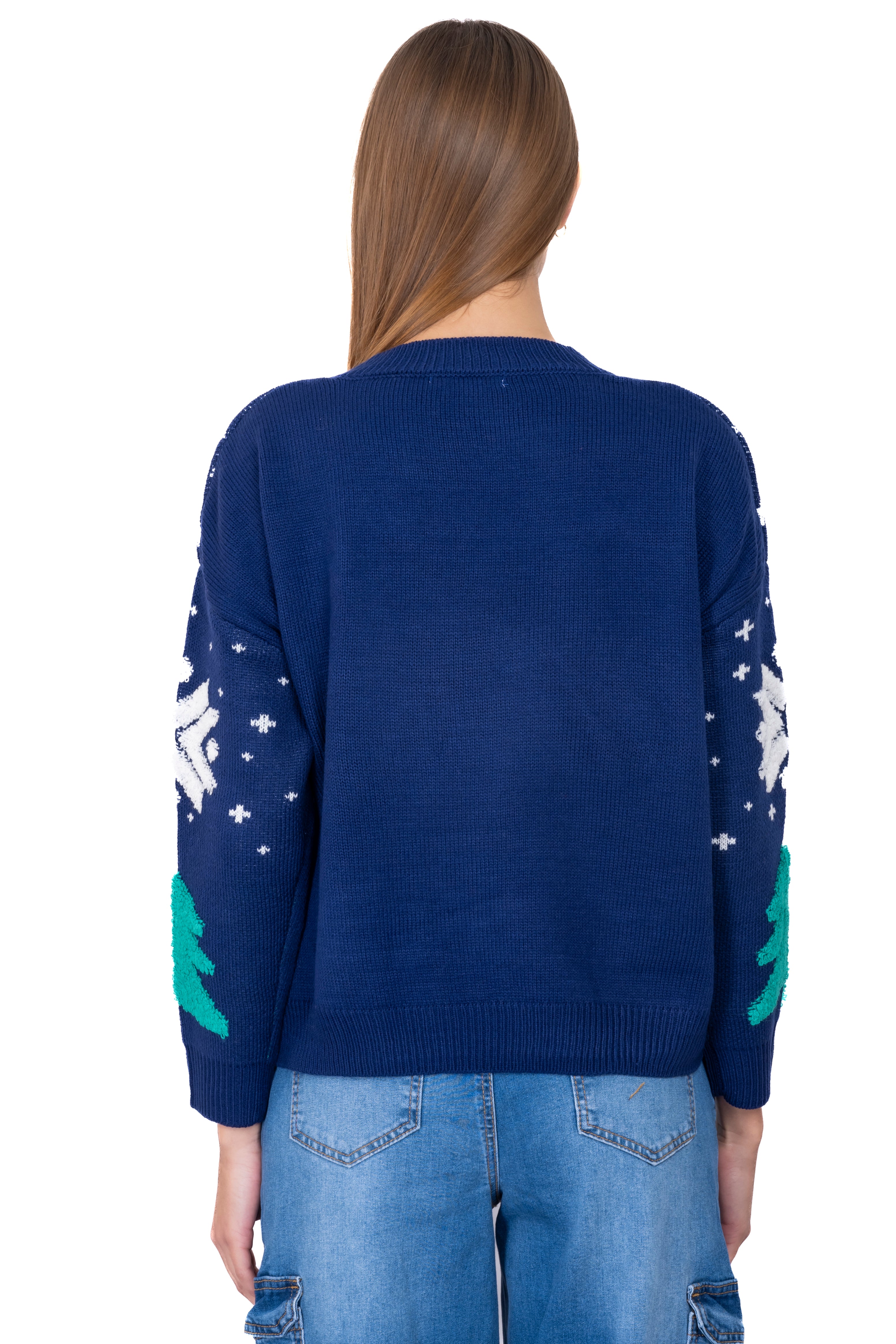 Printed christmas sweater NAVY COMBO