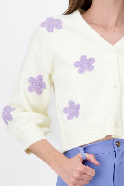 Floral Cardigan PURPLE