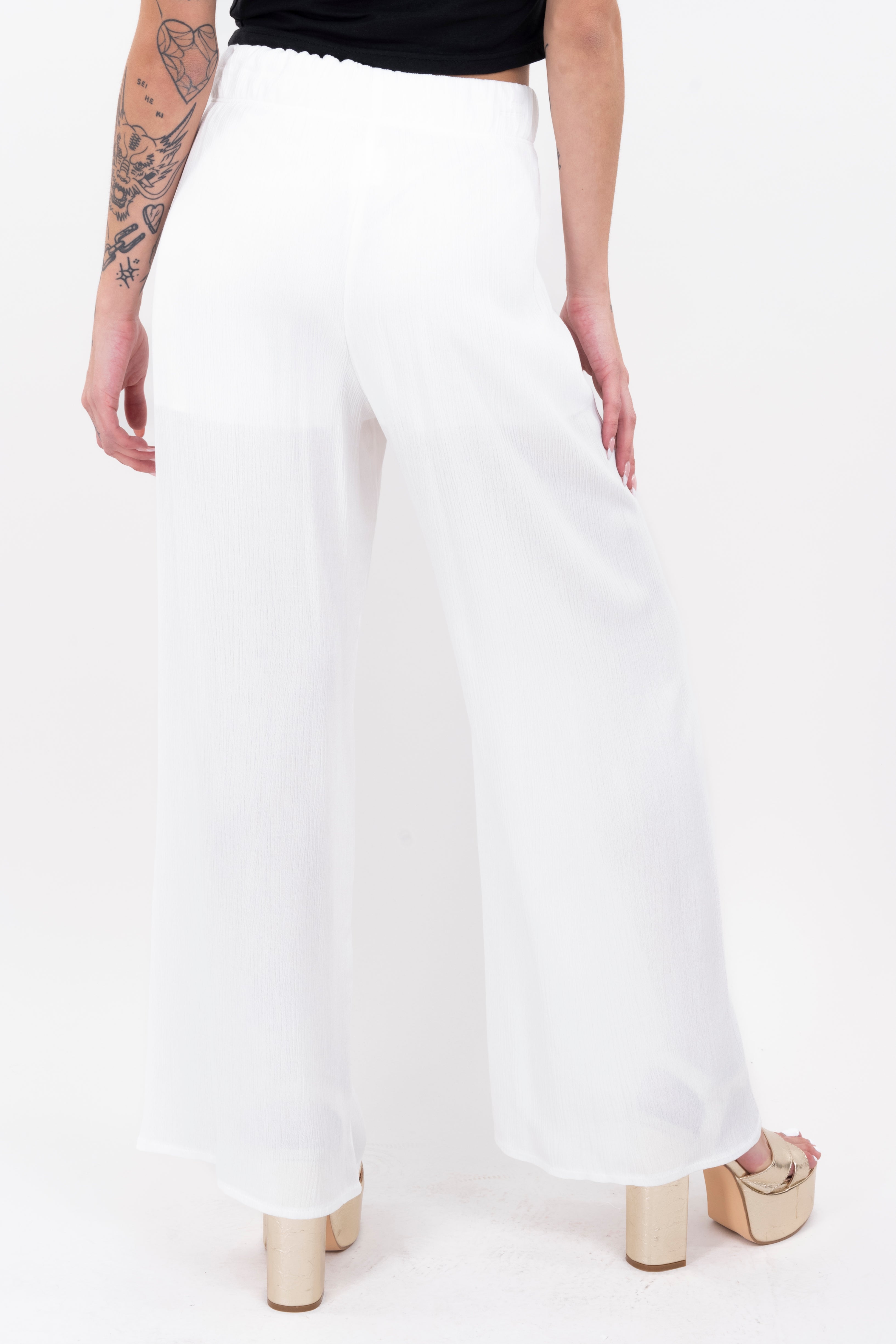 Wide leg pant WHITE