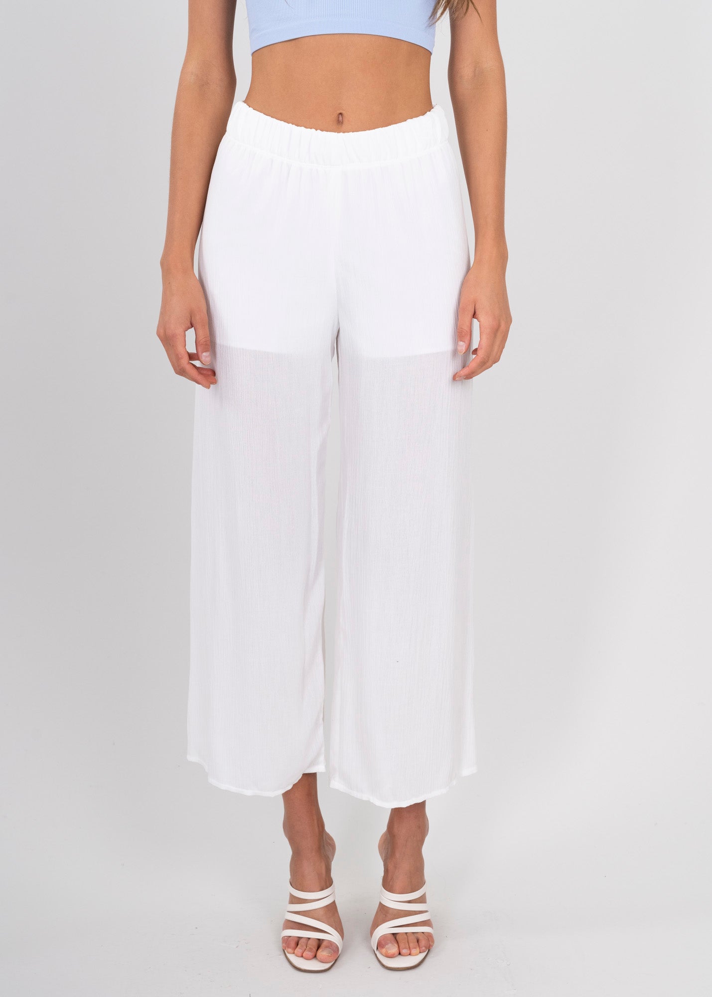 Wide leg pant WHITE