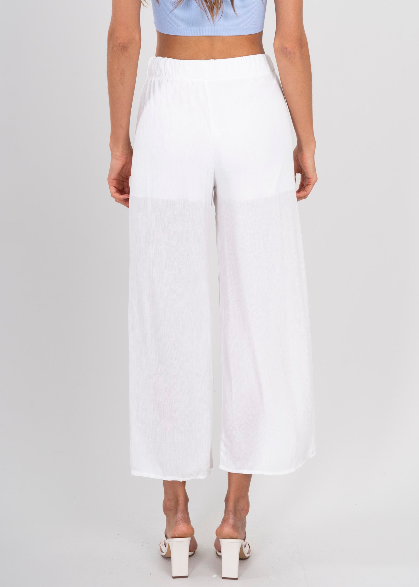 Wide leg pant WHITE