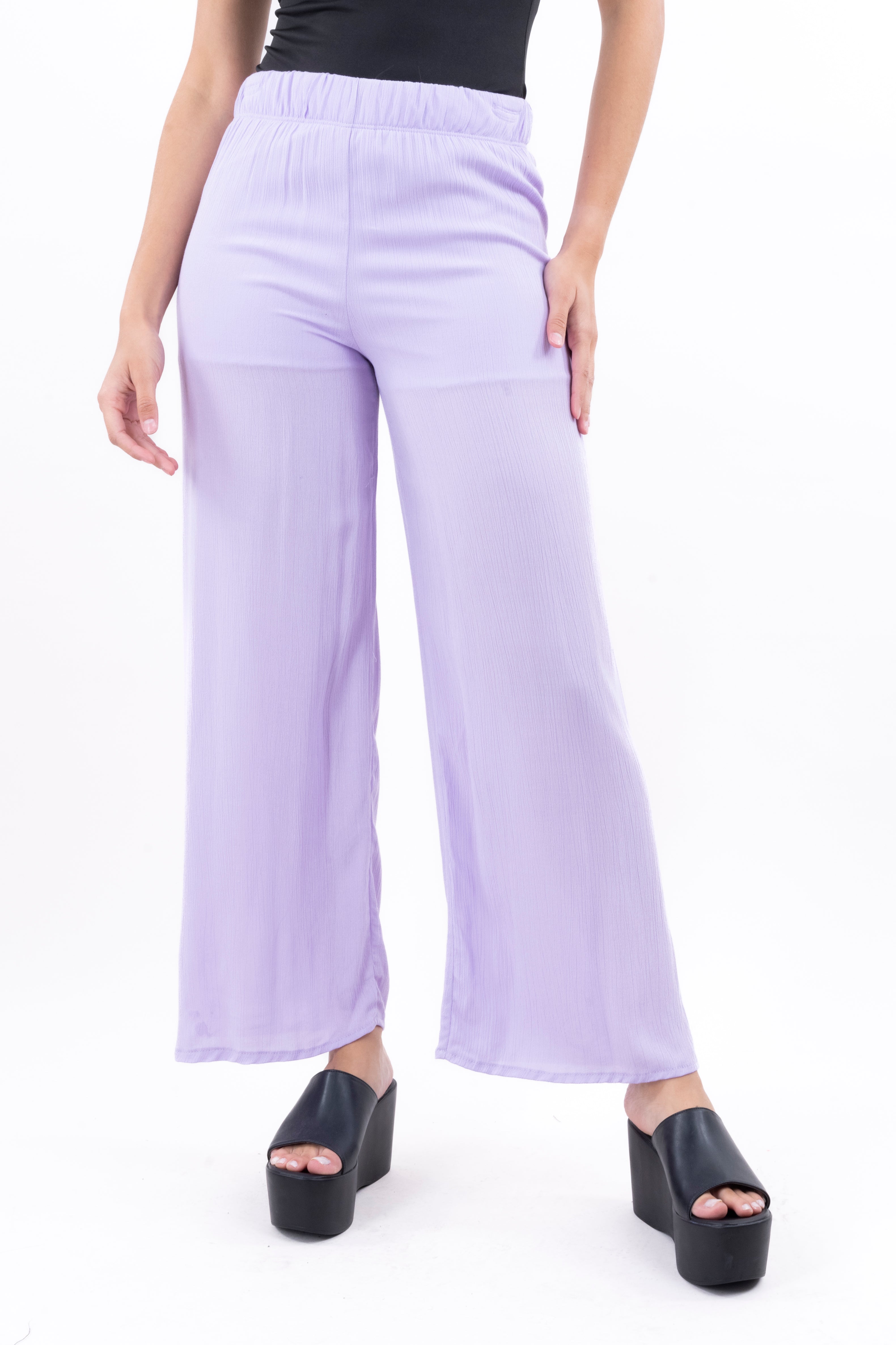 Wide leg pant PASTEL PURPLE