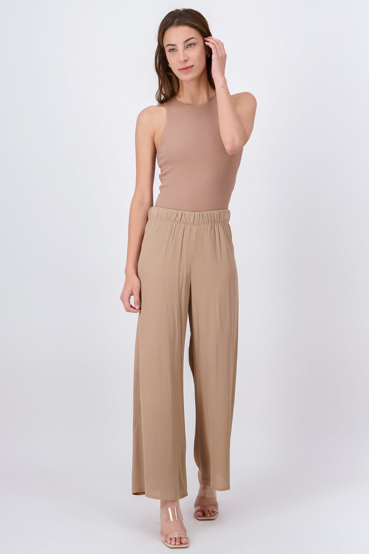 Wide leg pant BROWN