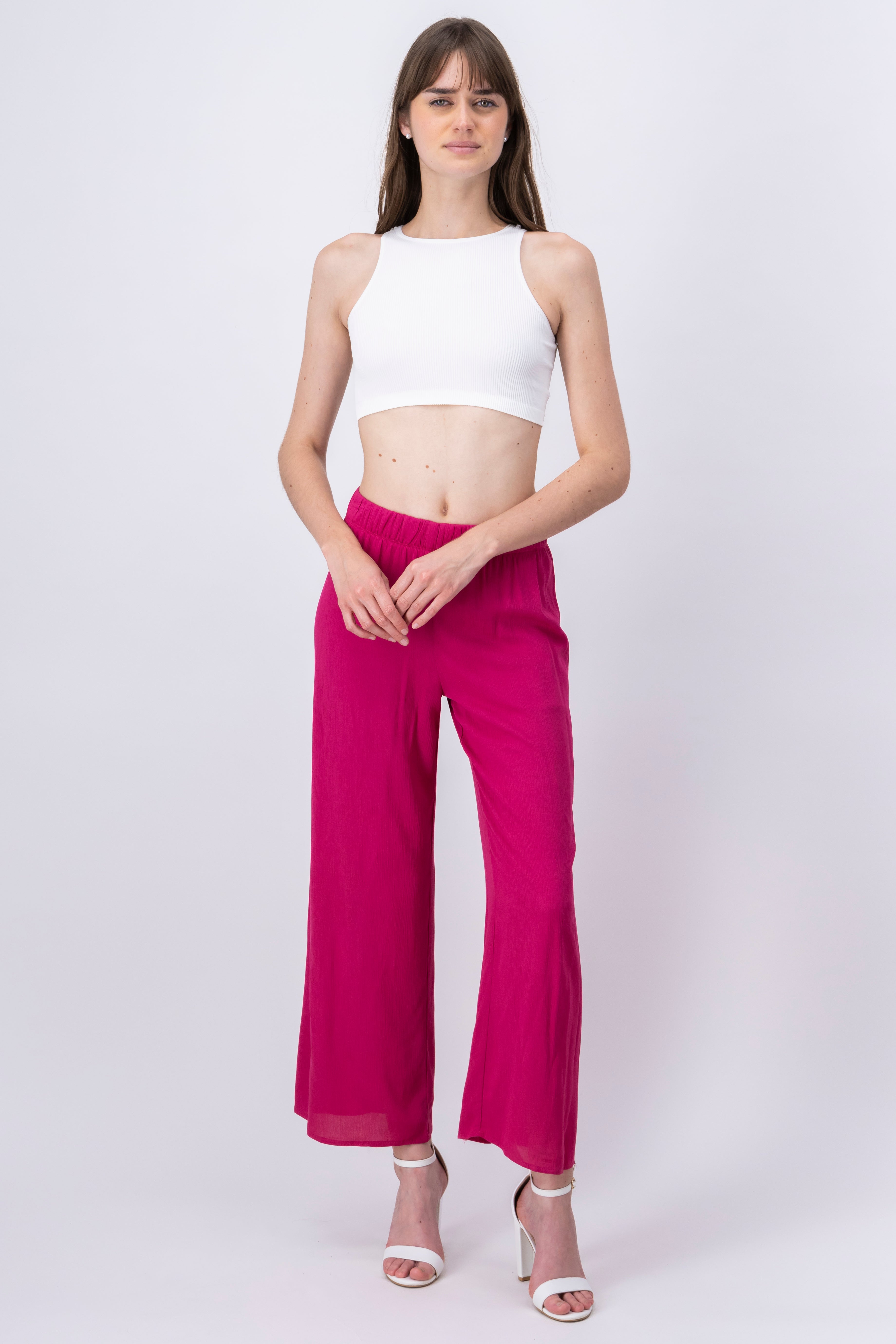 Wide leg pant DEEP MAGENTA