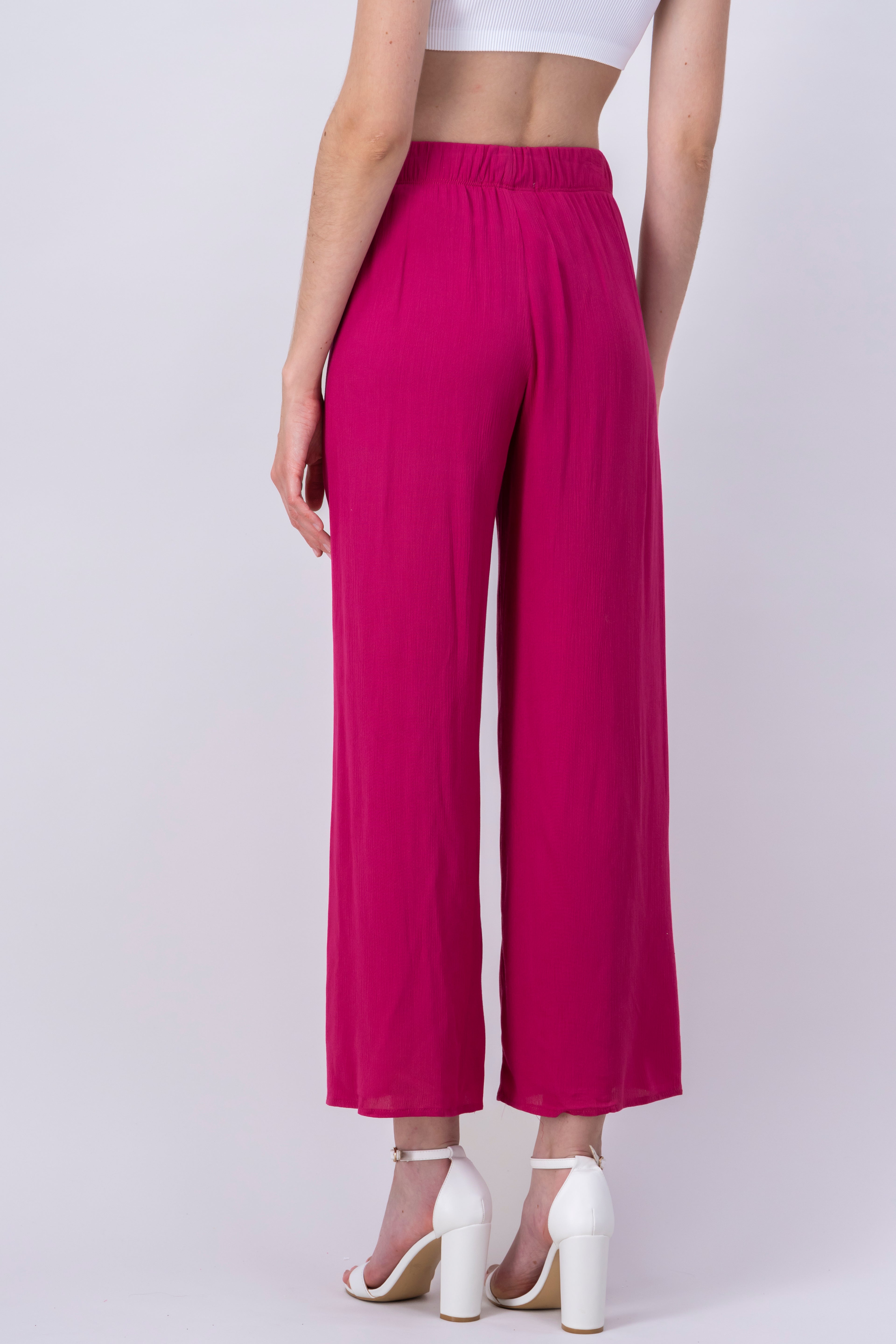 Wide leg pant DEEP MAGENTA