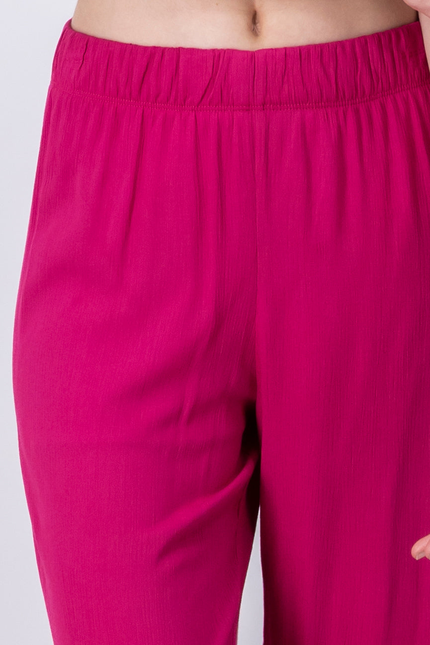 Wide leg pant DEEP MAGENTA