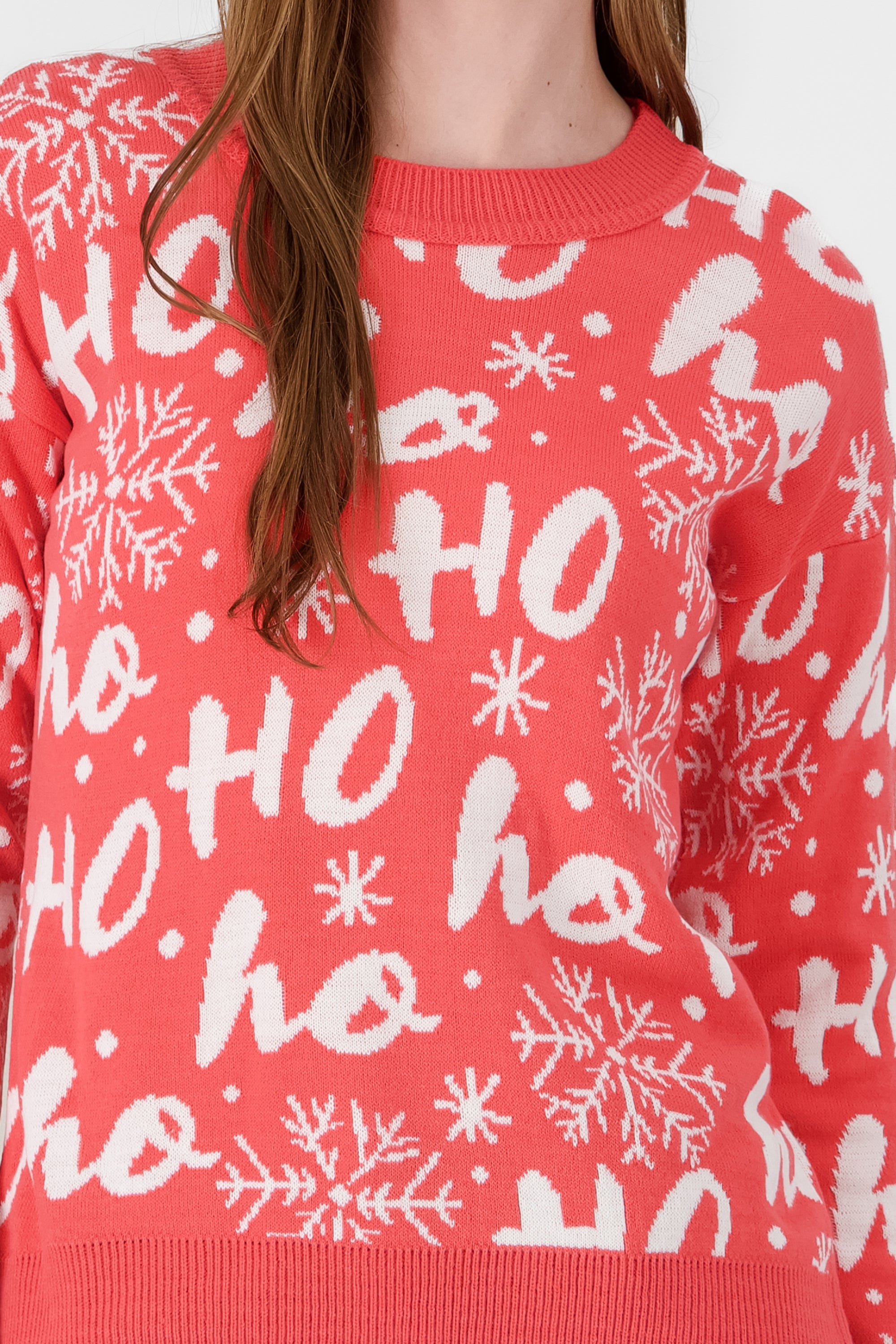 Ho Ho Christmas Sweater PINK COMBO