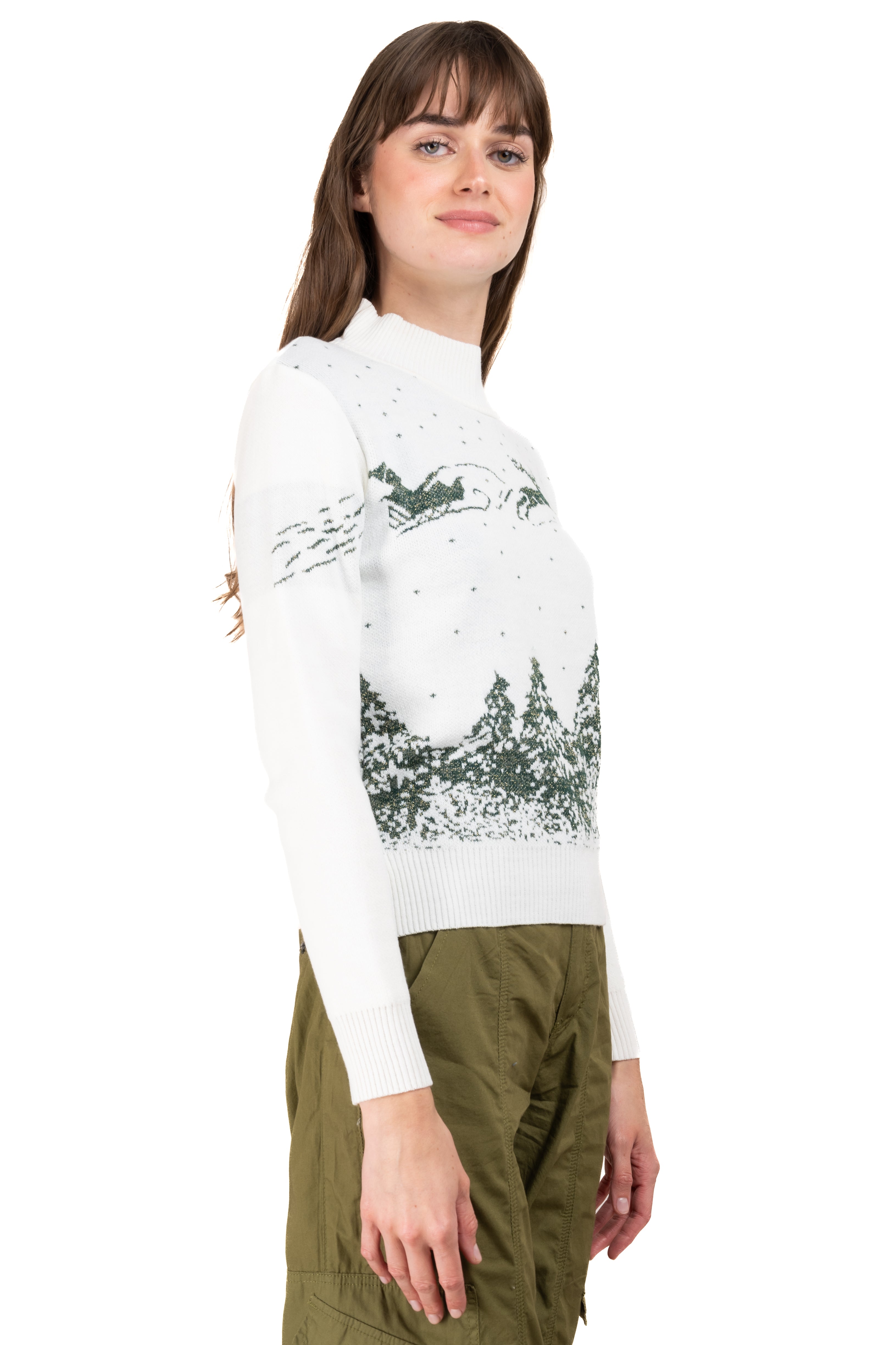 Printed christmas sweater WHITE COMBO