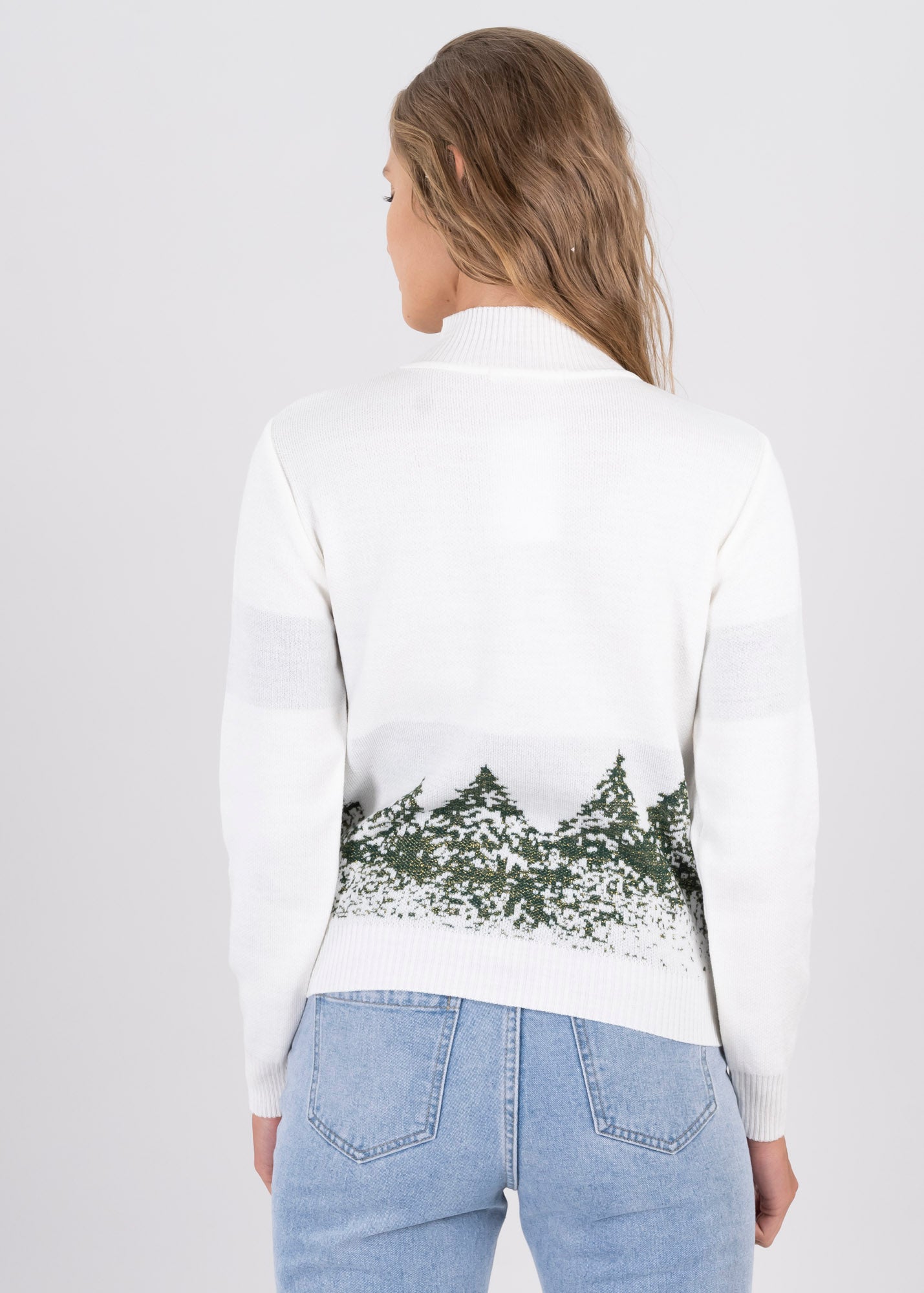 Printed christmas sweater WHITE COMBO