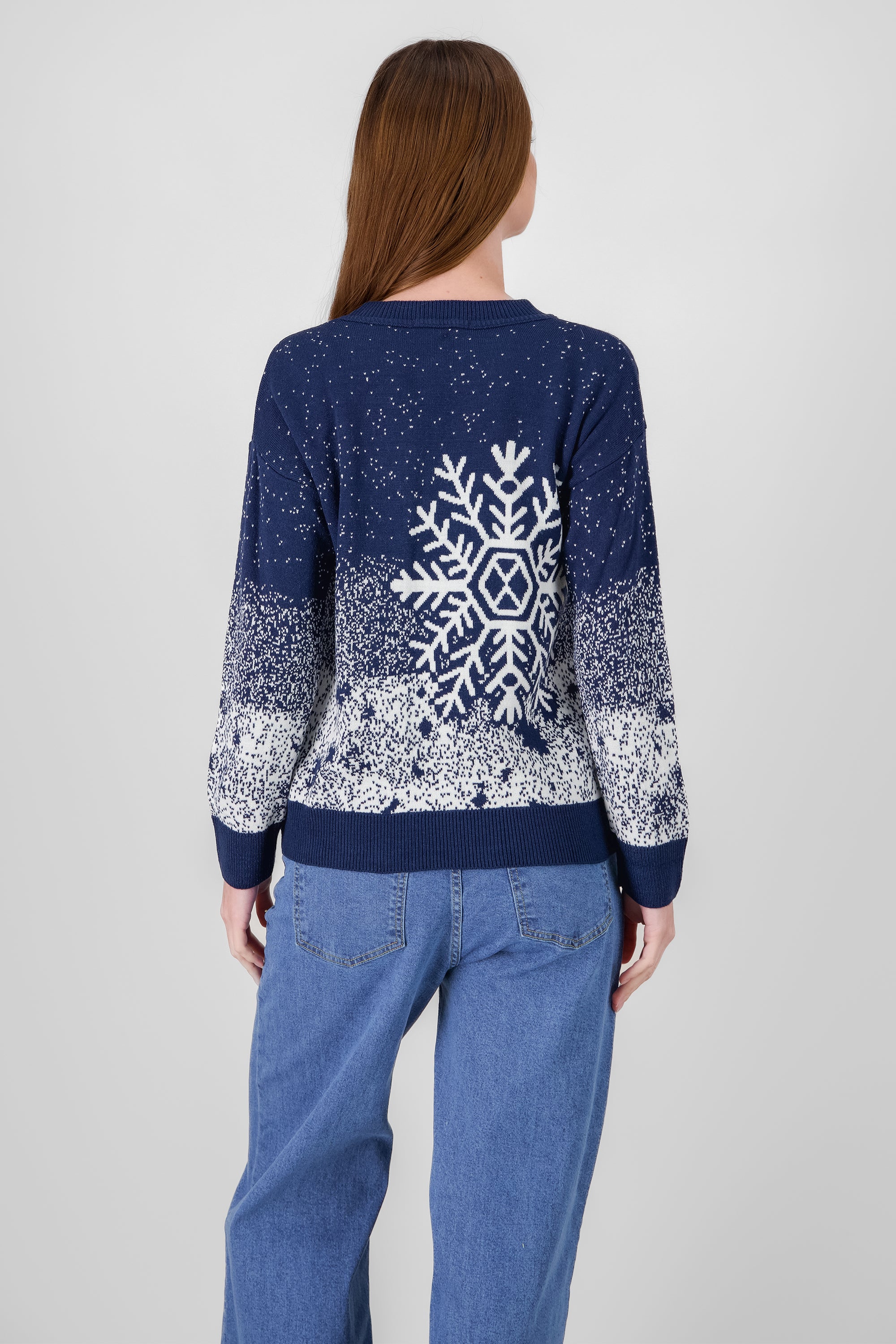 Snowflake Christmas Sweater NAVY COMBO